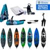 Big Mama Kayak Kayak divisibile a pedali con pinne BIG MAMA START S300 monoposto componibile + motore BIXPY K1 Outboard Kit con batteria PP-378 Wh v4 + Adattatore Low Profile Thruhull Pedal Drive