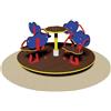 Play Ground Giostra Con Sedili 4 Posti Filo Pavimento Cod.833 B - Giochipark -