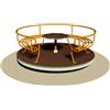 Play Ground Max Giostra Filo Pavimento Cm Ø 175 X 70 H Cod.223 B Giochipark - En 1176 Certificati Tuv