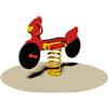 Play Ground Gioco A Molla Moto 1 Posto In Legno Da Interrare Cod.508M A/B A Giochipark - En 1176 Certificati Tuv