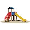 Play Ground Torretta Alabama Con Scivolo In Vetroresina Cod.803SF A/B Da Interrare Open D Giochi - En 1176 Certificati Tuv