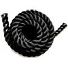 Diamond Accessori BATTLE ROPE - 12 m Ø 38 mm nera in poliestere intrecciato - Linea Diamond - Cod. BRD12