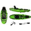 Big Mama Kayak kayak a pedali BIG MAMA KAYAK A PEDALI TRIKEN 330 - CON 4 PORTACANNE, 2 GAVONI, TIMONE, SISTEMA DI PEDALI, SEDILE RIALZATO, 11 BARRE DI SCORRIMENTO colore verde snake