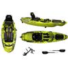 Big Mama Kayak kayak a pedali BIG MAMA KAYAK A PEDALI TRIKEN 330 - CON 4 PORTACANNE, 2 GAVONI, TIMONE, SISTEMA DI PEDALI, SEDILE RIALZATO, 11 BARRE DI SCORRIMENTO colore verde viper
