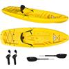 Big Mama Kayak kayak fishing canoa GIL 2.0 BIG MAMA KAYAK canoa monoposto da 254 cm + 2 p.canne interni + seggiolino + pagaia - GIALLO