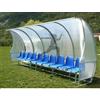 Arte&Sport Af1502/10 Panchina Allenatori Lunghezza 5 Metri (10 Posti) Panchina Da Calcio Copertura In Policarbonato Alveolare,tetto Curvo Seduta In Scocche Di Pvc
