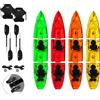 Big Mama Kayak Kayak smontabile Split 2 Fishing Big Mama kayak con 2 ruote e 2 gavoni, 2 seggiolini, 2 pagaie, 2 porta canne