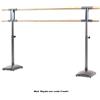 Dinamica Ballet Sbarra Danza Mod.royale Altezza Regolabile 10 Posizioni - Base In Ghisa Con Ruote - 2 Sbarre In Legno Da 3 Metri Cod.30592421 Dinamica Ballet