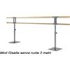Dinamica Ballet Sbarra Danza Mod.giselle Senza Ruote Base In Acciaio Mobile Con Doppia Sbarra Da 2 Metri - 10 Altezze Regolabili Cod.30592022 Dinamica Ballet