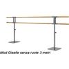 Dinamica Ballet Sbarra Danza Mod.giselle Senza Ruote Base In Acciaio Mobile Con Doppia Sbarra Da 3 Metri - 10 Altezze Regolabili Cod.30592021 Dinamica Ballet