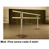 Dinamica Ballet Sbarre Danza Mod.pina Senza Ruote - Base In Acciaio Mobile Con 2 Sbarre In Legno Da 2 Metri - Cod.30590622 Dinamica Ballet