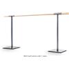 Dinamica Ballet Sbarra Danza Mobile Mod. Avant Senza Ruote Con Una Sbarra In Legno Di Pino Lunghezza 1 Metro - Base In Acciaio Cod.30591824