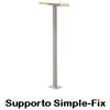 Dinamica Ballet Supporto Per Sbarra Singola Da Fissare Al Suolo Mod.simple-fix Cod.30590720 Dinamica Ballet (sbarra In Legno Non Inclusa)