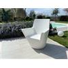 Timesport24 Poltrona arredo giardino da esterno polietilene modello Sara- Made in Italy