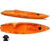 Big Mama Kayak Canoa 1 posto singolo Skippy 2.0 Expedition Big mama kayak - Kayak 305 cm con 1 posto adulto + 1 posto bambino + seggiolino (PACK 2) - ARANCIONE