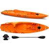 Big Mama Kayak Canoa monoposto Skippy 2.0 Expedition Big Mama Kayal - Kayak 305 cm con 1 posto adulto + 1 bambino + pagaia + seggiolino (FULL PACK) - ARANCIONE