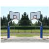 Arte&Sport Ab1302 1 Coppia Impianto Basket Monotubo Sez. 15 x 15 cm. con Bussole da Interrare Sbalzo 165 Cm CERTIFICATO A NORMA UNI EN 1270