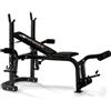 JK Home Panca Piana Regolabile Con Porta Bilanciere Jk 6060 Jk Fitness Cod.jk6060 Per Esercizi; Leg Extension, Bench Press, Leg Curl, Butterfly, Addominali