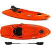 Big Mama Kayak Canoa monoposto Jolly 2.0 Big Mama Kayak 260 cm + 1 gavone + 1 pagaia + seggiolino (FULL PACK) Made in Italy - ARANCIONE