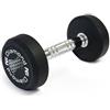 Diamond Accessori MANUBRIO GOMMATO TONDO PRO BLACK 16 KG COD. MGTD16-PN LINEA DIAMOND FITNESS