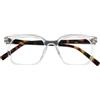 OPULIZE KOI Occhiali da Lettura - Montatura Rettangolare Grande - Grigio - Uomo e Donna - Cerniere a Molla - R50-7 - +3.50