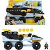 Imaginext Fisher-Price Imaginext DC Super Friends - Batman Bat-Carro Armato Trasformabile, veicolo con luci, suoni e modalità combattimento, personaggio Batman e proiettili inclusi, 3+ anni, HVY04
