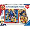 Ravensburger - Puzzle Sam il Pompiere, Puzzle 3x49, per Bambini a Partire da 5 Anni, 18x18 cm