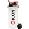 ICON Nutrition Bottiglia classica shaker per proteine, 700 ml, realizzata con plastica priva di BPA, shaker per proteine a prova di perdite, coperchio sicuro e sfera di miscelazione, ideale per