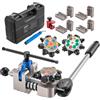 VEVOR Kit di Strumenti per Svasatura Doppia a 45° e 37° per Tubi Freno, Kit di Strumento Professionale per Svasatura Tubi Sottili in Acciaio, Rame e Alluminio da 4,76 mm, 6,35 mm, 7,94 mm e 9,52 mm