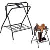 VEVOR Supporto per Sella Pieghevole, Supporto per Sella per Cavallo Indipendente in Acciaio, Supporto per Coperta per Selle Inglesi e Western, Deposito per Finimenti, 2 Pezzi Nero 711 x 482 x 952 mm