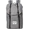Herschel Supply Company Retreat, Zaino Uomo, Raven Crosshatch/Black, Taglia unica