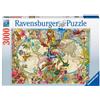 Ravensburger Puzzle Weltkarte mit Schmetterlingen, Erwachsenenpuzzle, 3000 Teile, 17117