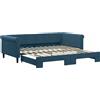 vidaXL Letto da giorno allungabile blu 100x200 cm in velluto