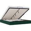 vidaXL Ottoman letto senza materasso verde scuro 160x200 cm velluto