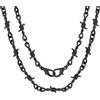 ChainsHouse Collana Twisted Thorn Spine Lucidate Donna Hiphop Punk 46-56 CM Regolabile Catena di Torsione Colore Argento Nero Oro di Alta Qualità Disign Creativo Regalo Compleanno