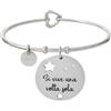 Aloha Bracciali in acciaio per donna con frasi su amicizia, amore e sogni (Si Vive una Volta Sola)