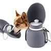 NAMSAN Borraccia per cani, 800 ml, per cani, pieghevole, per animali domestici, per attività all'aperto, colore grigio