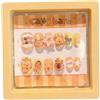 FASHION YO 12 pezzi Unghie finte acriliche per bambini, pre-incollate, con glitter arcobaleno, unicorno, sirena, per bambini, adesive, kit completo per unghie false, regalo di compleanno per ragazze
