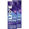 LIVE Schwarzkopf Live Color Drops Orchid Purple (2 x 30 ml), dosabili gocce di colore per un look individuale, tinta da miscelare con il balsamo, la colorazione temporanea può contenere fino a 12 lavaggi