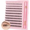 Poiuyoiu Ciglia Kit Finte Ciuffetti Naturali Manga Lash Clusters Bond e Seal Ciglia Fai Da Te Riutilizzabili