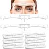 Abeillo - Kit di 100 stencil per sopracciglia trasparenti usa e getta, strumento di misurazione e modello per microblading, adesivo righello per sopracciglia