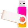 REWBOAT 1 confezione Golden-Pink 8GB USB Flash Drive gradiente colore USB 2.0 Memory Stick all'ingrosso all'ingrosso girevole Design Thumb Drive per l'archiviazione dei dati
