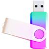 REWBOAT 1 confezione Viola-Ciano 8 GB USB Flash Drive Colore gradiente USB 2.0 Memory Stick all'ingrosso all'ingrosso girevole Design Thumb Drive per l'archiviazione dei dati