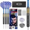 Target Darts Josh Rock Steel Tip Darts, 22G Brass Darts, | NSet di Freccette a Punta Fissa ickel, Freccette Player Edition con Punte fisse in Acciaio Nero, Accessori Professionali per Freccette