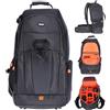 Rollei Fotoliner L zaino fotografico I grande zaino per macchina fotografica I Daypack I incl. vano laptop, copertina antipioggia e bagaglio a mano dimensioni adatte I Nero