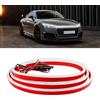 DREAMOTOR Luce di marcia diurna 240 cm, flessibile, impermeabile, striscia luminosa per cofano universale, 12 V, kit di scansione dinamica start-up, striscia luminosa sotto il cofano per auto, camion
