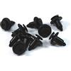 Speedy Fasteners Confezione da 10 clip di ricambio per carenatura, 6 mm, in plastica, colore nero, rivetti per Honda, Suzuki, Yamaha, Kawasaki