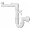Schläfer 4395025 | Sifone Universale 11/2 per lavelli - Uscita diam 40mm, Set Sifone a S in Plastica, Scarico Lavandino Autopulente Salvaspazio per Lavello Singolo con Attacco Lavastoviglie Lavatrice