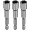QUARKZMAN 3Pz Bussole per Avvitatore Esagonale a Dado 8mm Chiavi Bussola Metriche 6 Punte Gambo Esagonale 1/4 Inserto Magnetico Acciaio CR-V Bulloni Impulsi per Trapani, Lungo 2.56 (65mm)