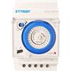 ETTROIT Timer Orario Meccanico a Quarzo 16A 250V AC 110-230V 45-60Hz - SUL181H